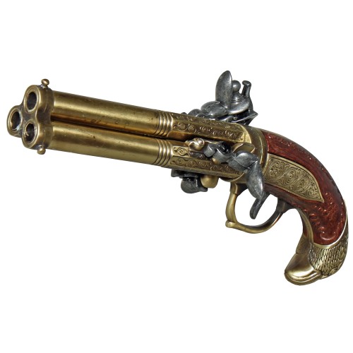 Preview: Kolser, Deko Steinschlosspistole, extrem detaillierte Replik mit makelloser Verzierung